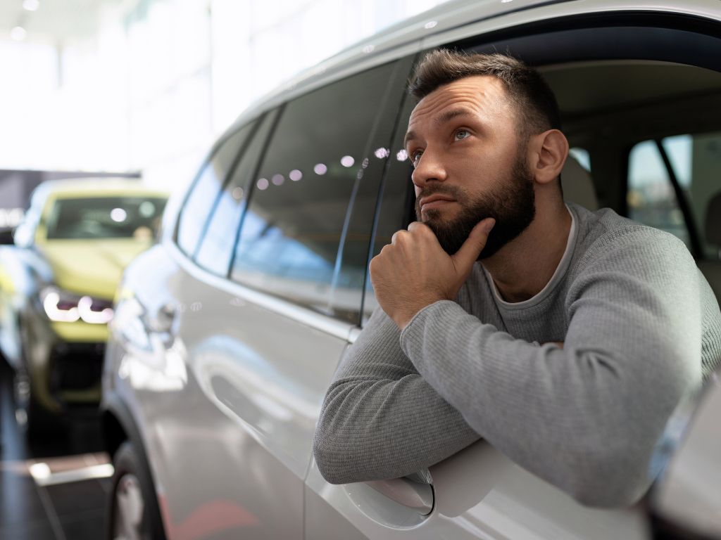 Ejecutivo pensando las Diferencias entre el Renting y Leasing Operativo para su empresa.